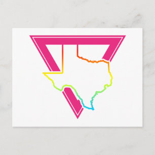 Carte Postale triangle rose texas