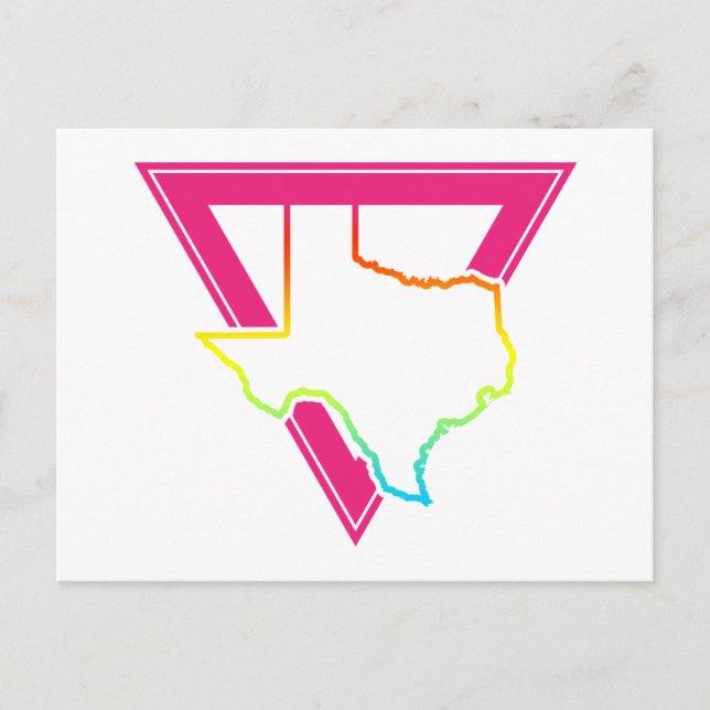 Carte Postale triangle rose texas (Devant)