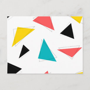 Carte Postale triangles cool, uniques, tendance, urbains colorés