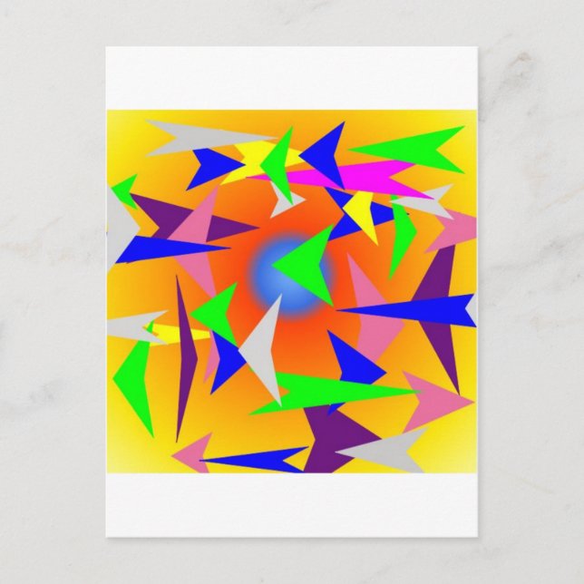 Carte Postale triangles dans la conception avec arrière - plan j (Devant)