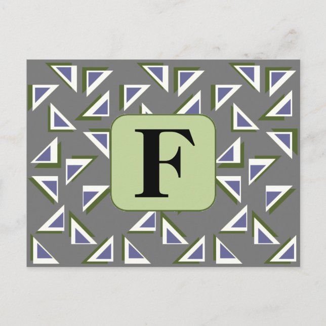 Carte postale Triangles personnalisée (Devant)