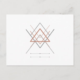Carte Postale Triangles Rose Gold Silver