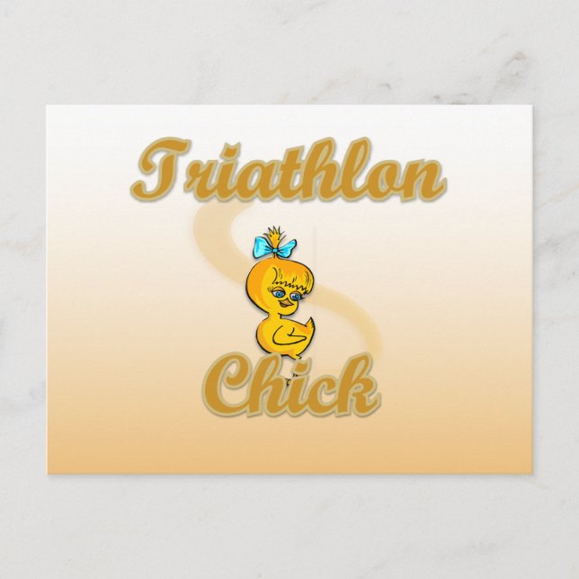 Carte Postale Triathlon Chick (Devant)