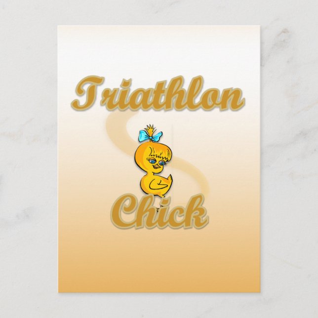 Carte Postale Triathlon Chick (Devant)