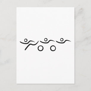 Carte Postale Triathlon cool et design unique