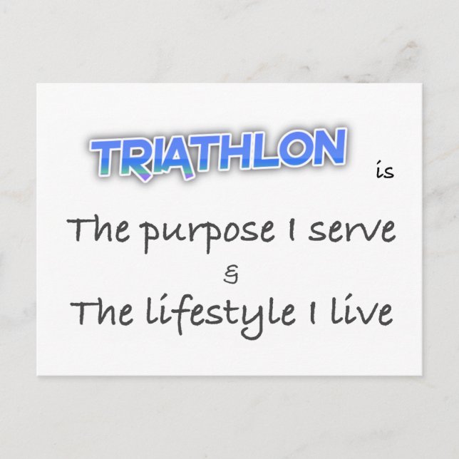 Carte Postale TRIATHLON - Le but que je poursuis (Devant)