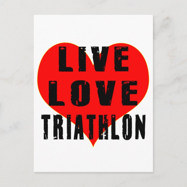 Carte Postale Triathlon Live Love (Devant)
