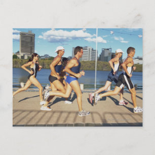 Carte Postale Triathloners Courir 2