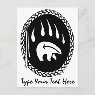 Carte postale Tribal Bear Claw Carte postale Autoc