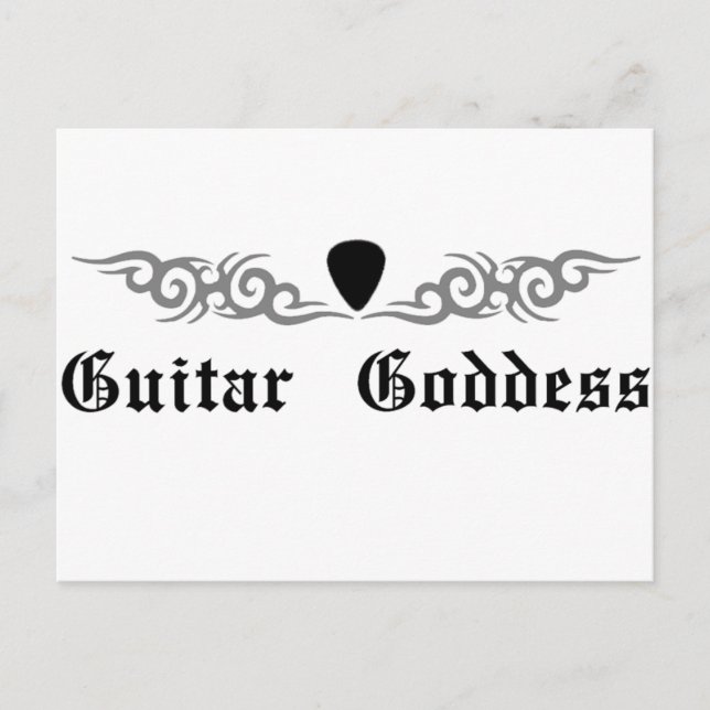 Carte Postale Tribal de la déesse guitare (Devant)