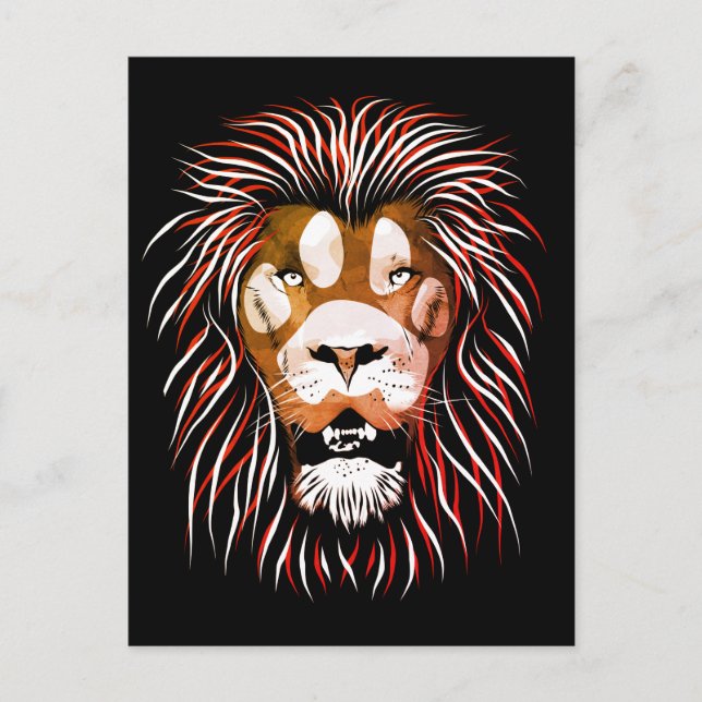 Carte Postale Tribal Lion (Devant)