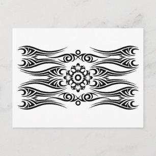 Carte Postale Tribu de tatouage noir 1