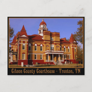 Carte Postale Tribunal du comté de Gibson - Trenton, TN