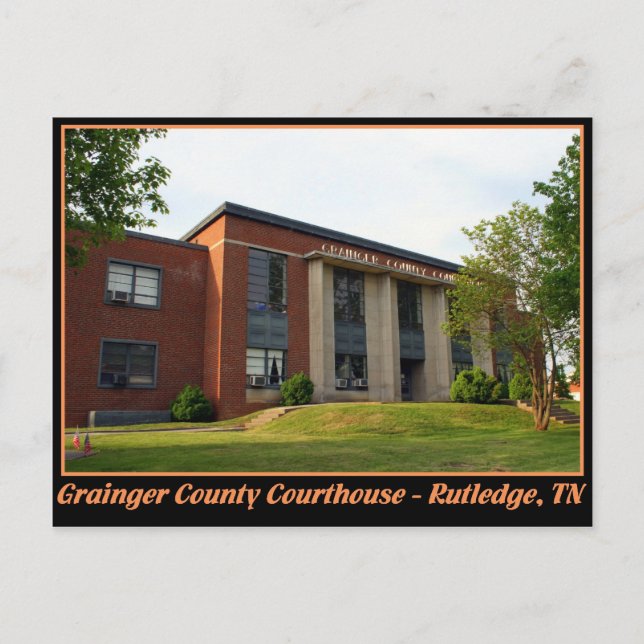 Carte Postale Tribunal du comté de Grainger - Rutledge, TN (Devant)