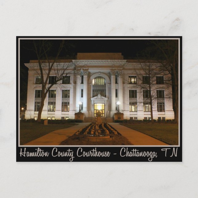 Carte Postale Tribunal du comté de Hamilton - Chattanooga, TN (Devant)
