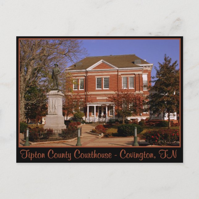 Carte Postale Tribunal du comté de Tipton - Covington, TN (Devant)