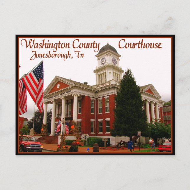 Carte Postale Tribunal du comté de Washington - Jonesborough, TN (Devant)