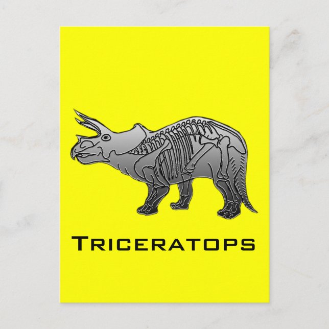 Carte Postale Tricératops (Devant)