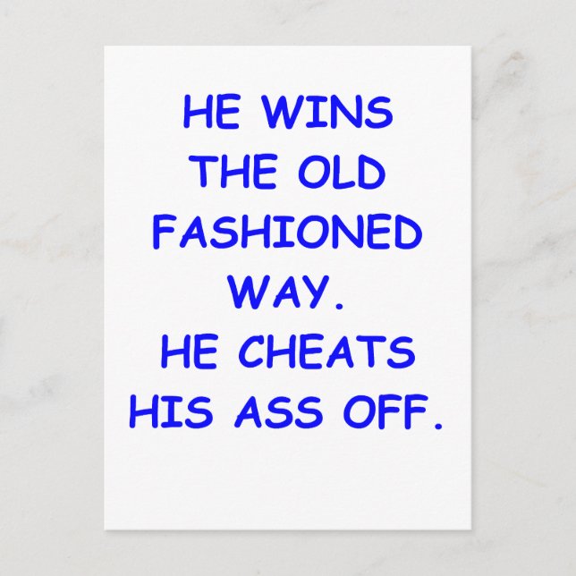 Carte Postale tricher (Devant)