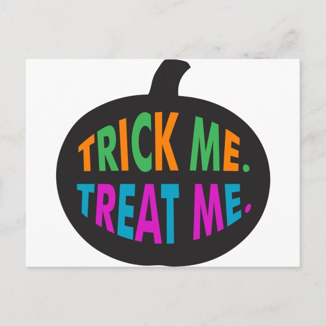 Carte Postale Trick Me Treat Me Multi-Color (Devant)