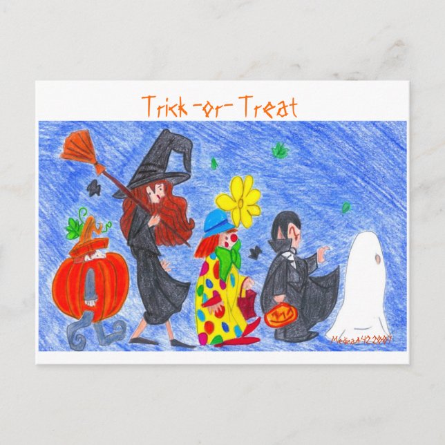 Carte Postale Trick-or-Treat (Devant)