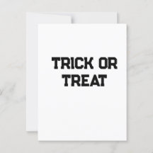 Trick ou. Traiter Halloween éffrayant noir simple