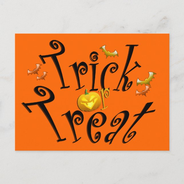 Carte postale Trick ou Treat (Devant)