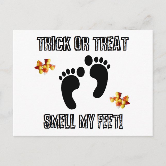 Carte Postale Trick Ou Treat, Sentez Mes Pieds (Devant)