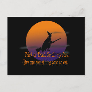 Carte Postale Trick ou Treat Witch