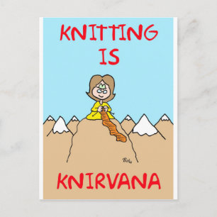 Carte Postale tricot : knirvana guru