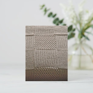 Carte Postale Tricot Patchwork Panier par Shirley Taylor