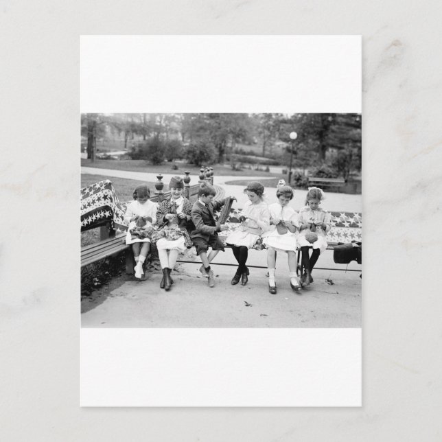 Carte Postale Tricot patriotique Bee, début des années 1900 (Devant)