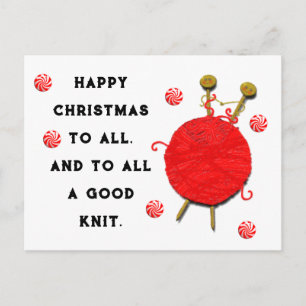 Carte Postale Tricot Vacances de Noël