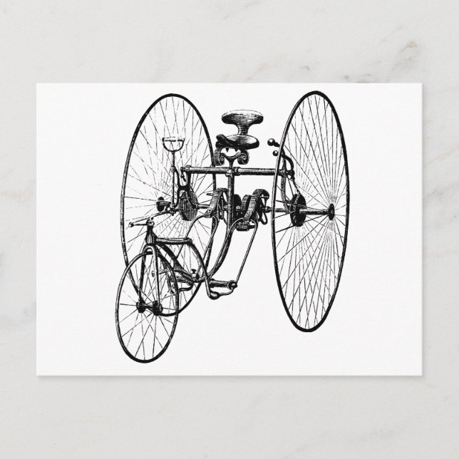 Carte Postale Tricycle à trois roues (Devant)