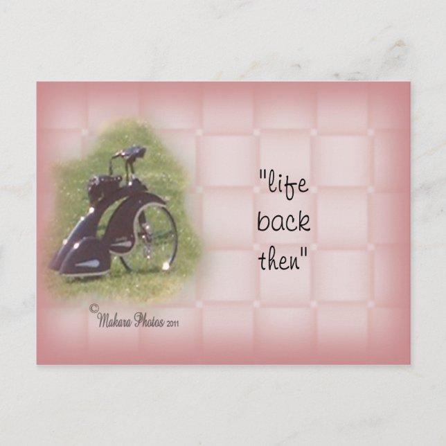 Carte postale Tricycle antique - customisez-la (Devant)