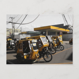 Carte Postale Tricycles jaunes aux Philippines