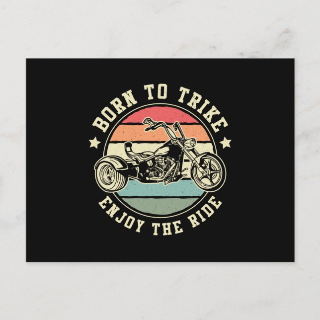 Carte Postale Triker Born Trike Profitez De Ride Motor Trike Ret (Devant)