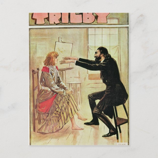 Carte Postale Trilby hypnotisé par Svengali (Devant)