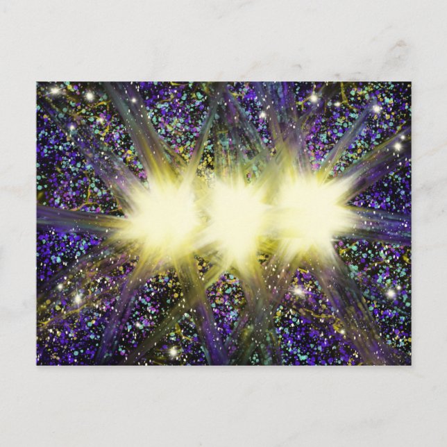 Carte Postale Trinité Art Prophetique Moderne Chrétien Étoiles E (Devant)