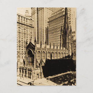Carte Postale Trinity Church & Church Yard Lower Manhattan NYC