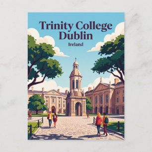 Carte Postale Trinity College Dublin Irlande