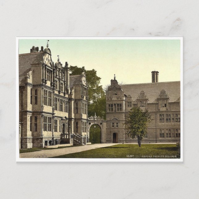 Carte Postale Trinity College, Oxford, Angleterre rare Photochro (Devant)