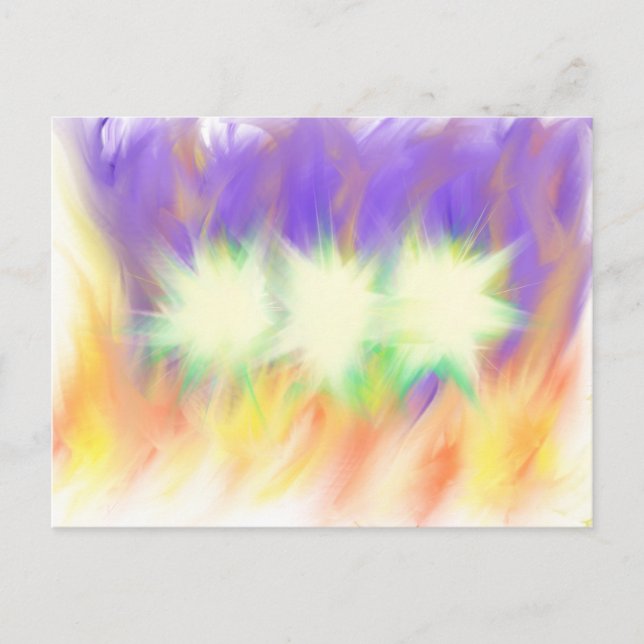 Carte Postale Trinity Fire Star Art chrétien prophétique abstrai (Devant)