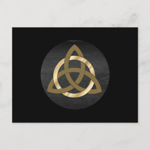 Carte Postale Trinity noeud Celtic Black Gold