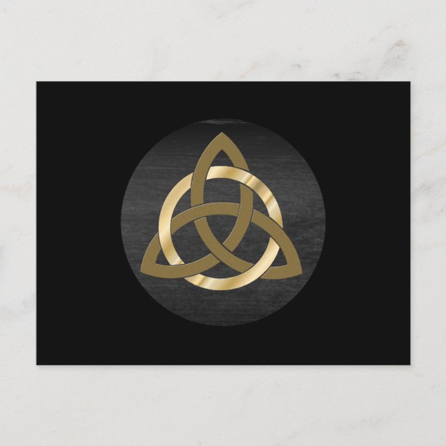 Carte Postale Trinity noeud Celtic Black Gold (Devant)