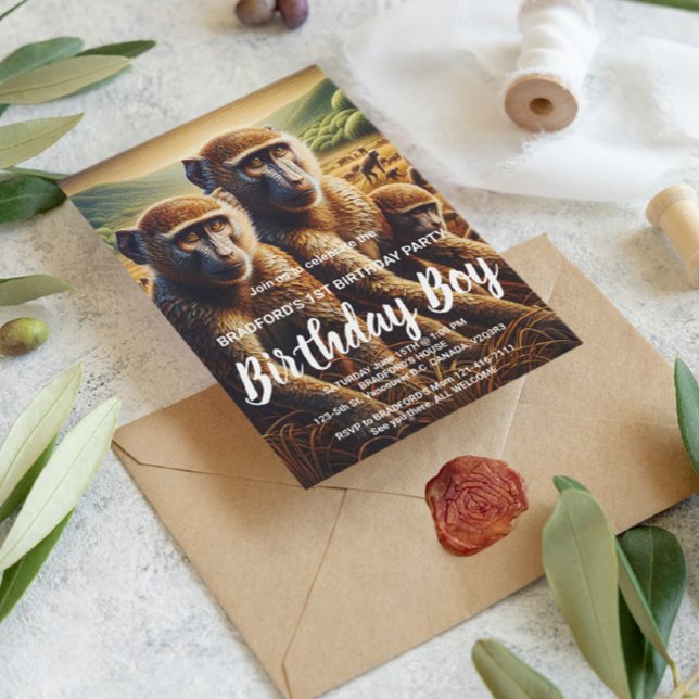 Carte Postale Trio de singes folâtres (Créateur téléchargé)