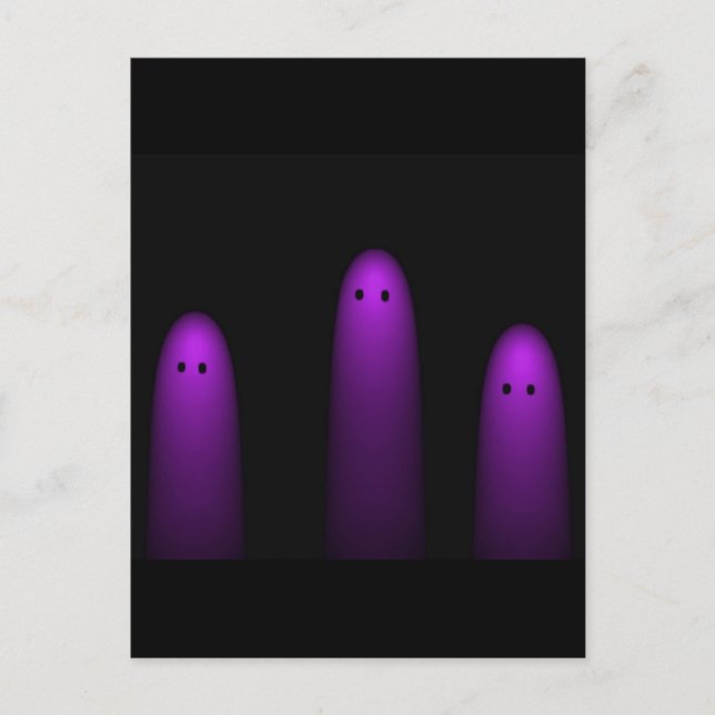 Carte Postale Trio des fantômes (Fuschia) (Devant)