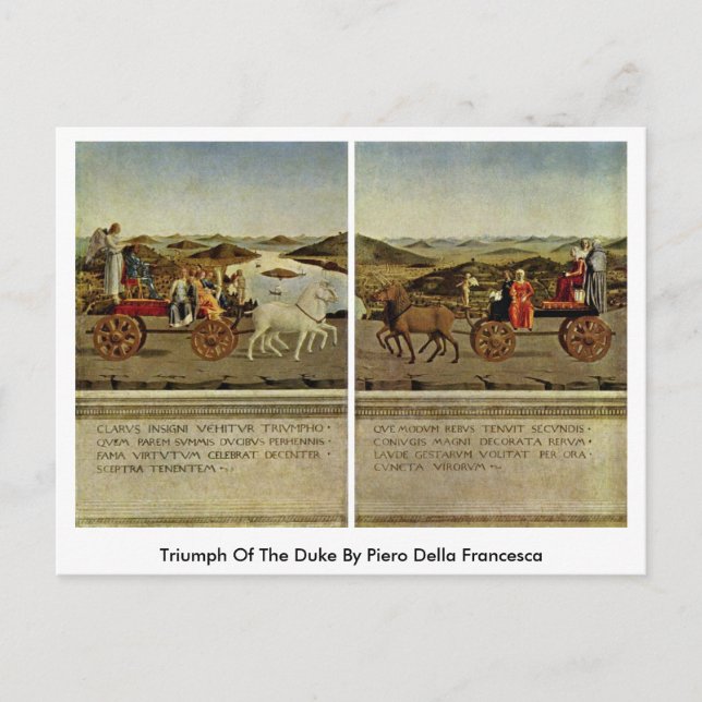 Carte Postale Triomphe Du Duc Par Piero Della Francesca (Devant)