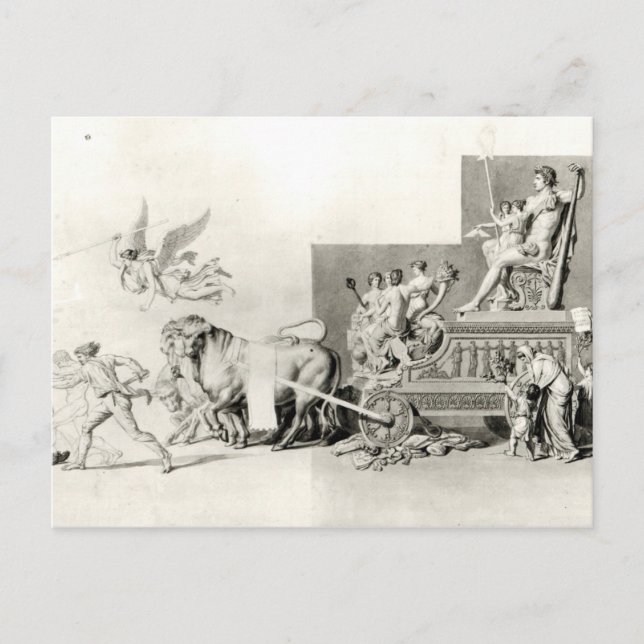 Carte Postale Triomphe du Peuple Français sur la Monarchie (Devant)