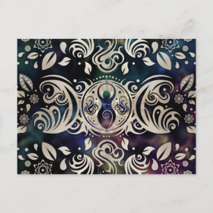 Carte Postale Triple Lune déesse Lune violet #1